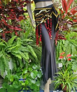 Bellydance Braided Fringe Hip Scarf 25168 Hip Scarves