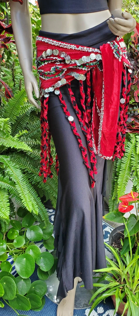 Bellydance Braided Fringe Hip Scarf 25169 3 Bellydance Braided Fringe Hip Scarf 25169