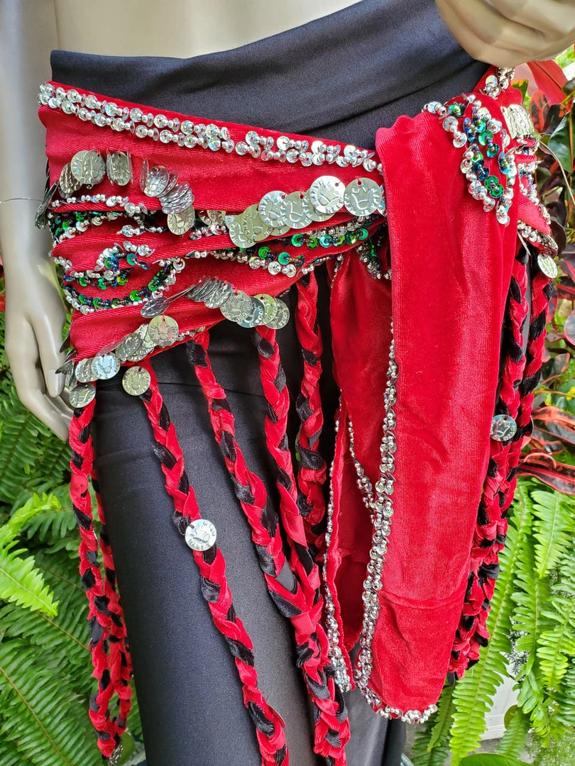 Bellydance Braided Fringe Hip Scarf 25169 6 Bellydance Braided Fringe Hip Scarf 25169