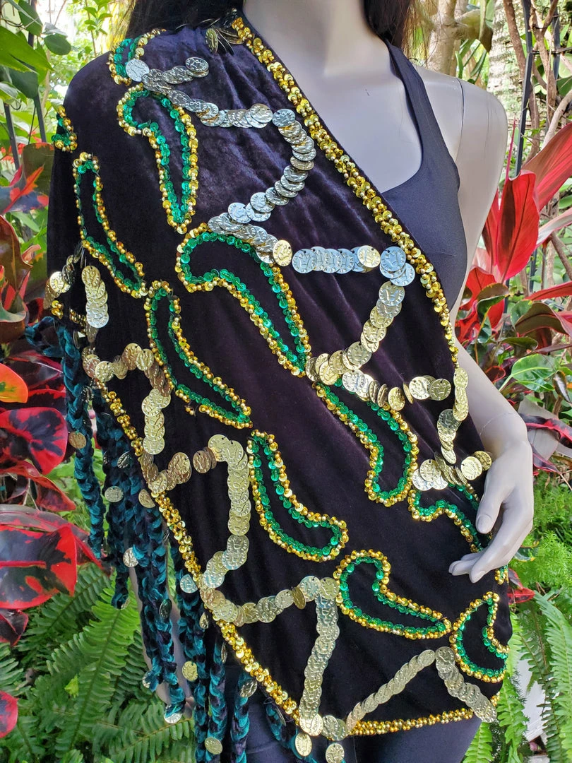 Bellydance Braided Fringe Hip Scarf 25171 4 Bellydance Braided Fringe Hip Scarf 25171