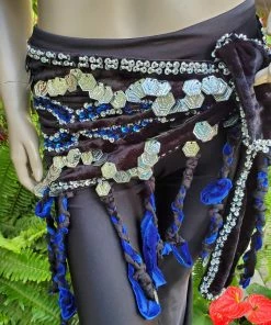 Bellydance Braided Fringe Hip Scarf 25173 Hip Scarves