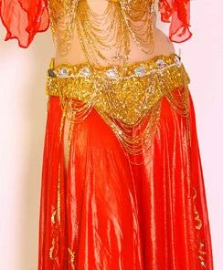 Bellydance Bra&Belts Liquid Gold (DDDDD)