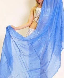 Bellydance Blue Silk Veil ~ Veils