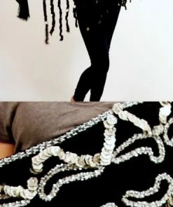 Bellydance Braided Fringe Hip Scarf 25167 Hip Scarves