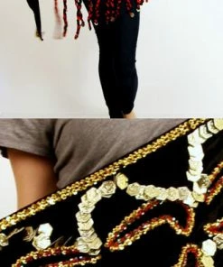 Bellydance Braided Fringe Hip Scarf 25170