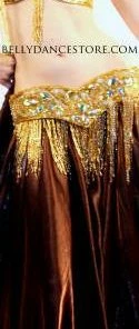 Bellydance Satin Chocolate Brown Skirt All Skirts