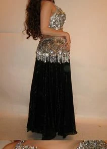 Bellydance All Skirts Black Lacey Skirt I