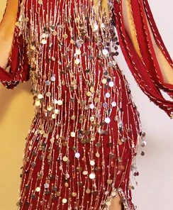 Bellydance Galabeya Fringe Dress 23798 All Folkloric