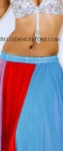 Bellydance Rainbow Panel Skirt