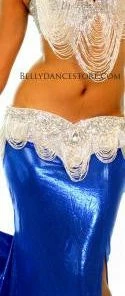 Bellydance Large Blue Lycra Skirt All Skirts