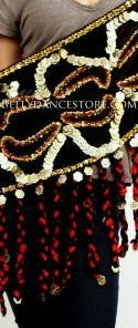 Bellydance Braided Fringe Hip Scarf 25170