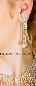 Bellydance Jewelry Rhinestone Necklace And Earrings